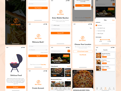 Restaurant Food Delivery Mobile App Design