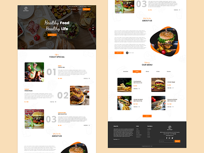 Restaurant Website Design 2021 2021 adobe xd food restaurant uiux web design
