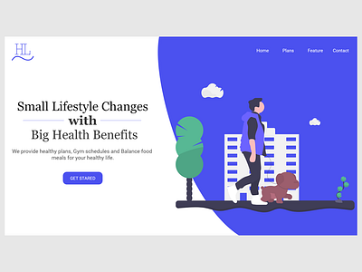 Landing Page adobe xd health landingpage ui