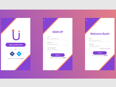 Sign Up adobexd login signup ui