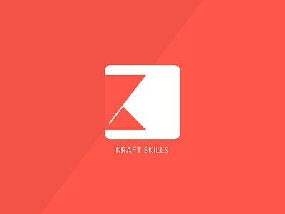 Kraft Skills Monogram Logo art craft k logo minimalistic modern monogram nyc origami skills typeface