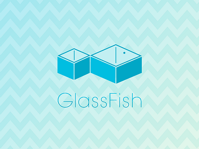 GlassFish Logo Concept 3d abstract branding clean fish geometric icon logo minimal simple symbol