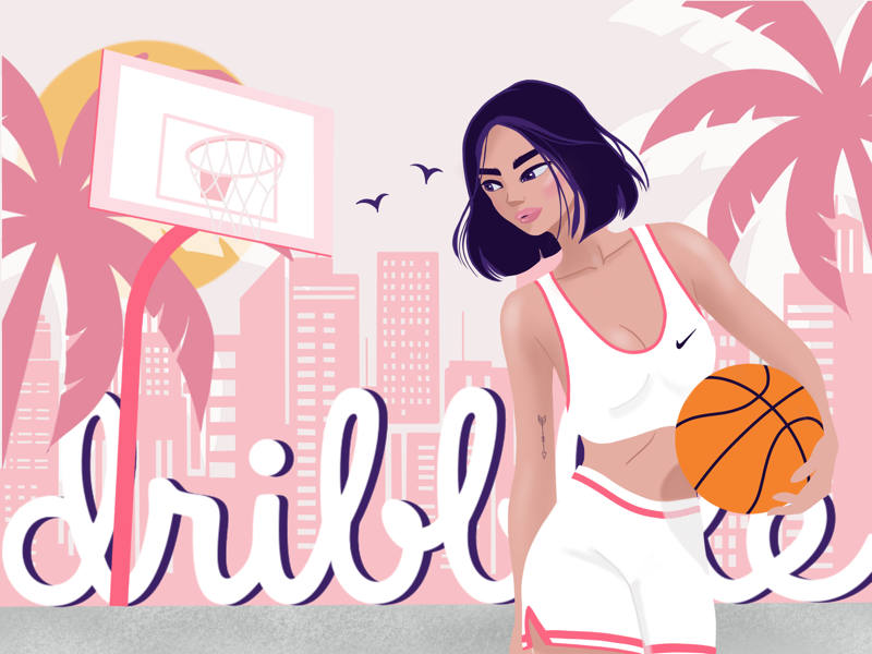 Hello Dribble 🏀 graphicdesign ux ui illustration
