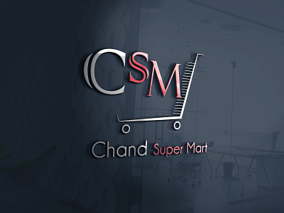 Chand Super Mart logo branding design flat graphic design icon illustration illustrator logo typography vector