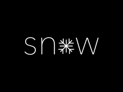 snow - manipulated animated words motion type manipulation typography
