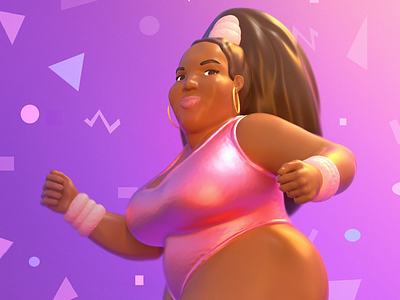 Lizzo 3d 3d art 3d illustration 3dartist 3dillustration 3dmodeling celebrity character childrens illustration cinema4d design digitalart graphic design illustration zbrush