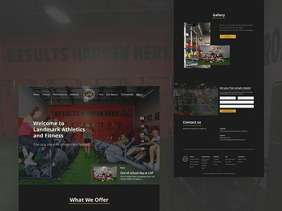 Fitness Center Landingpage Website design fitness fitness center landingpage ui ux website design welcome page