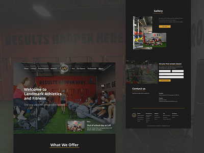 Fitness Center Landingpage Website