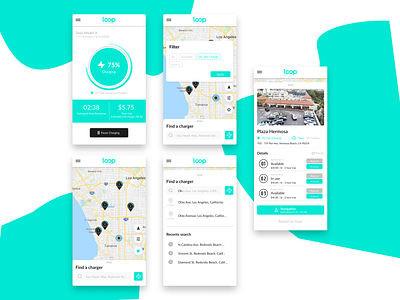 Find Electronic Car Chargin Station android app app app design design electronic car ios ui ux