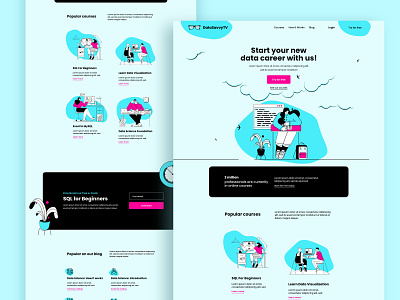 Online Course Landing Page branding branding and identity branding design design illustration online course online marketing ui ux