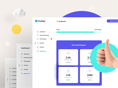 Dashboard UI/UX design for Propair 3d color dashboard dashboard ui data data visualization design edtech icon metric mockup pitch presentation product design propair ui ui design ux ux design ux designer