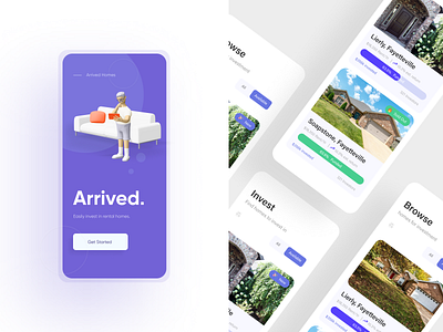 Arrived - Real Estate Listing Page apartment dashboard design figma invision listing mobile app presentation design product design prototype real estate realestate rent rental responsive ui ui design user experience ux ux design