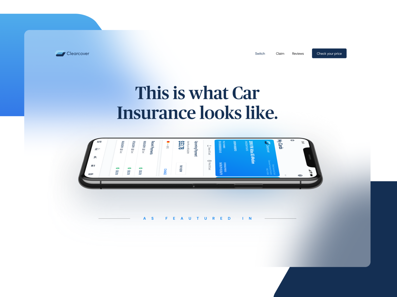 ClearCover Auto Insurance by Sanmi for Swaylabs on Dribbble ClearCover Auto Insurance by Sanmi for Swaylabs on Dribbble