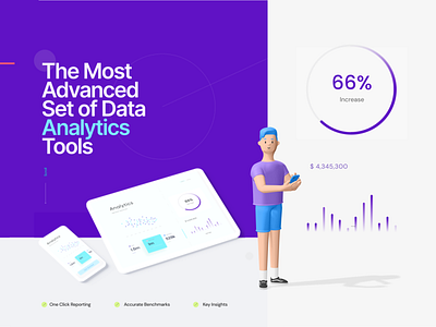 Landing Page Exploration 3d branding chart dashboard dashboard ui data data analytics data visualization data viz landing page mockup pitch pitch deck presentation purple ui uidesign ux ux design website