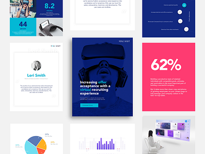 YouVisit - Virtual Reality blue book cover chart color data visualization ebook infographic interface page layout statistics ui design user interface design ux design virtual reality website