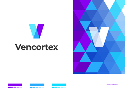 Vencortex: Logo refresh app brand design brand identity branding color data design gradient hue icon illustration illustrator logo logo design typography ui ui design ux vector web