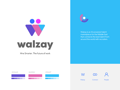 Final Logo for Walzay blue brand brand design brand identity branding color data design icon infographic logo logo design logo presentation logotype pitch presentation presentation design style guide typogaphy ui