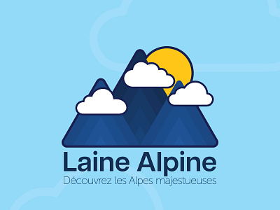 Laine Alpine adobe illustrator alpine alps apparel beginner brand design branding company design designer fashion feedback france illustration illustrator logo logos mountain sun