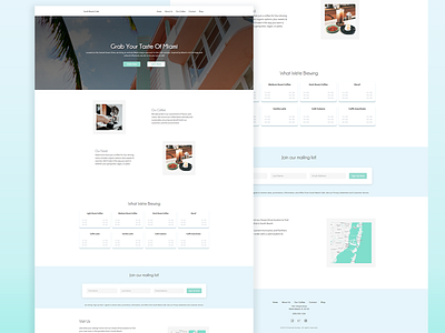 South Beach Cafe │Coffee Shop Website cafe coffee coffee shop miami south beach web design webflow website website concept website design
