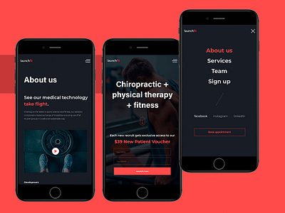 Launchfit website mobile