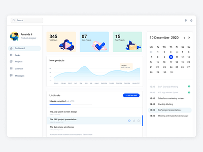 Daily tasks dashboard