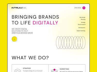 Digital agency home page design