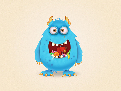 Candy Monster Character adobe illustrator candy cartoon character creative design drawing illustration monster tutorial vector