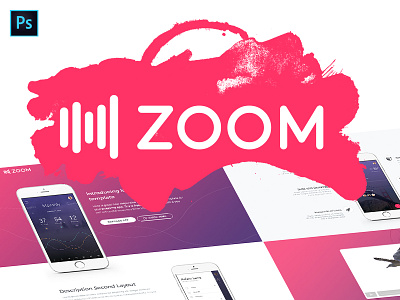Zoom UI Kit app design freebie kit landing minimal page template theme ui web webdesign