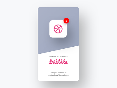 2x Dribbble Invites app badge draft dribbble freebie giveaway invitation invite invites web