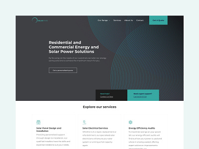 Solar Sphere design minimal ui ux web website