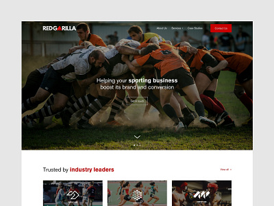 Red Gorilla Website Concept agency design minimal sport ui ux web website website design