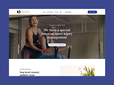 Sprenger Podiatry design health minimal typography ui ux web website