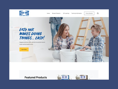 Easy Mix Redesign cement design minimal product type typography ui ux web website