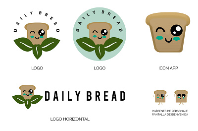Branding: Daily Bread App android app app branding design digitaldesign illustration logo ui uikit ux vector
