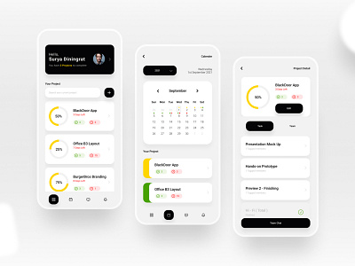 Project Management App mobile project management task management team app ui ux