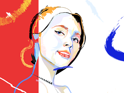 Classic Fashion Illustration blonde digital painting fashion illustration illustrstion pop arts portrait primary colors