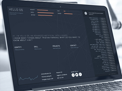 Hello OS, interactive portfolio
