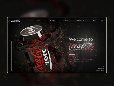 Welcome to Coca Cola branding c4d cola design product ps ui web