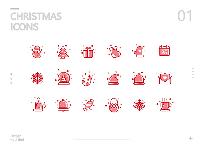 Christmas icons ai christmas icon logo ui vector