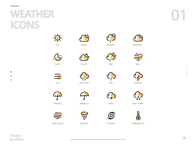 WEATHER ICON ai app design icon illustration logo ps ui weather web