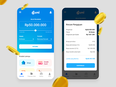 Loan App UI Design finance app loan app mobile ui design