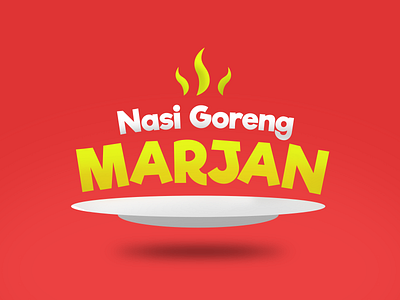 Nasi Goreng Marjan 3d branding logo logo design logotype typography