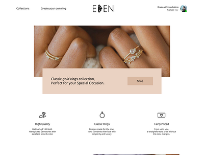 Engagement Ring Website branding design
