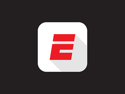 Espn App Icon app design flat icon illustration logo vector