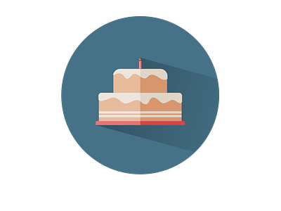 Cake design flat illustration vector