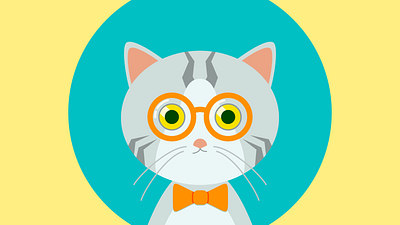 Cat Mugshot cat design flat illustration vector