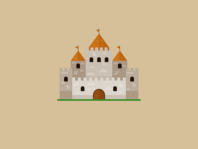 Castle design flat illustration vector