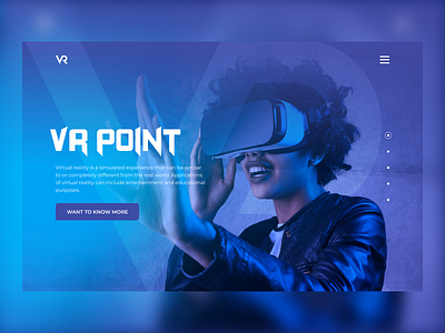 VR Point UI art design ui ux vr web website