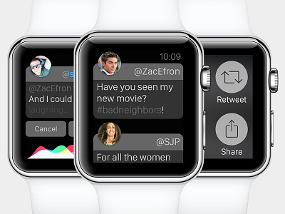 Tweetbot 3 – Apple Watch Concept apple apple watch force touch ios photoshop retweet timeline tweet tweetbot twitter watch os