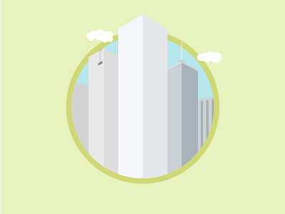 Summer in the City – N° 3 building city cloud design house illustration illustrator print sky vector